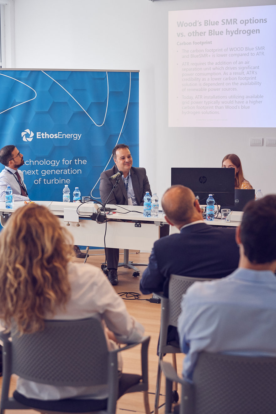 Fabio Ruggeri, Manager of Process, Technologies, at Wood, presenting at our Hydrogen Future Roundtable in Torino